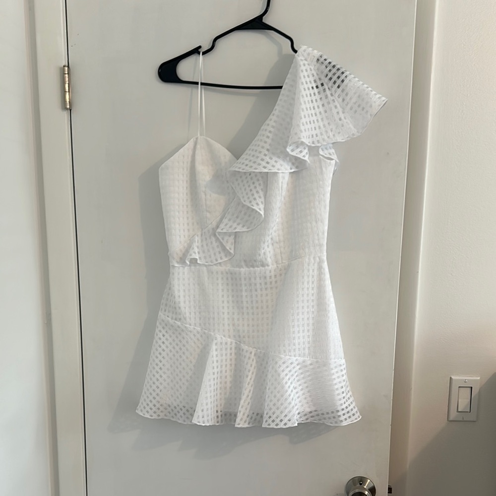Amanda Uprichard White Satin Dress